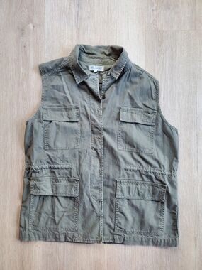 Madewell Olive Green Button-Front Vest